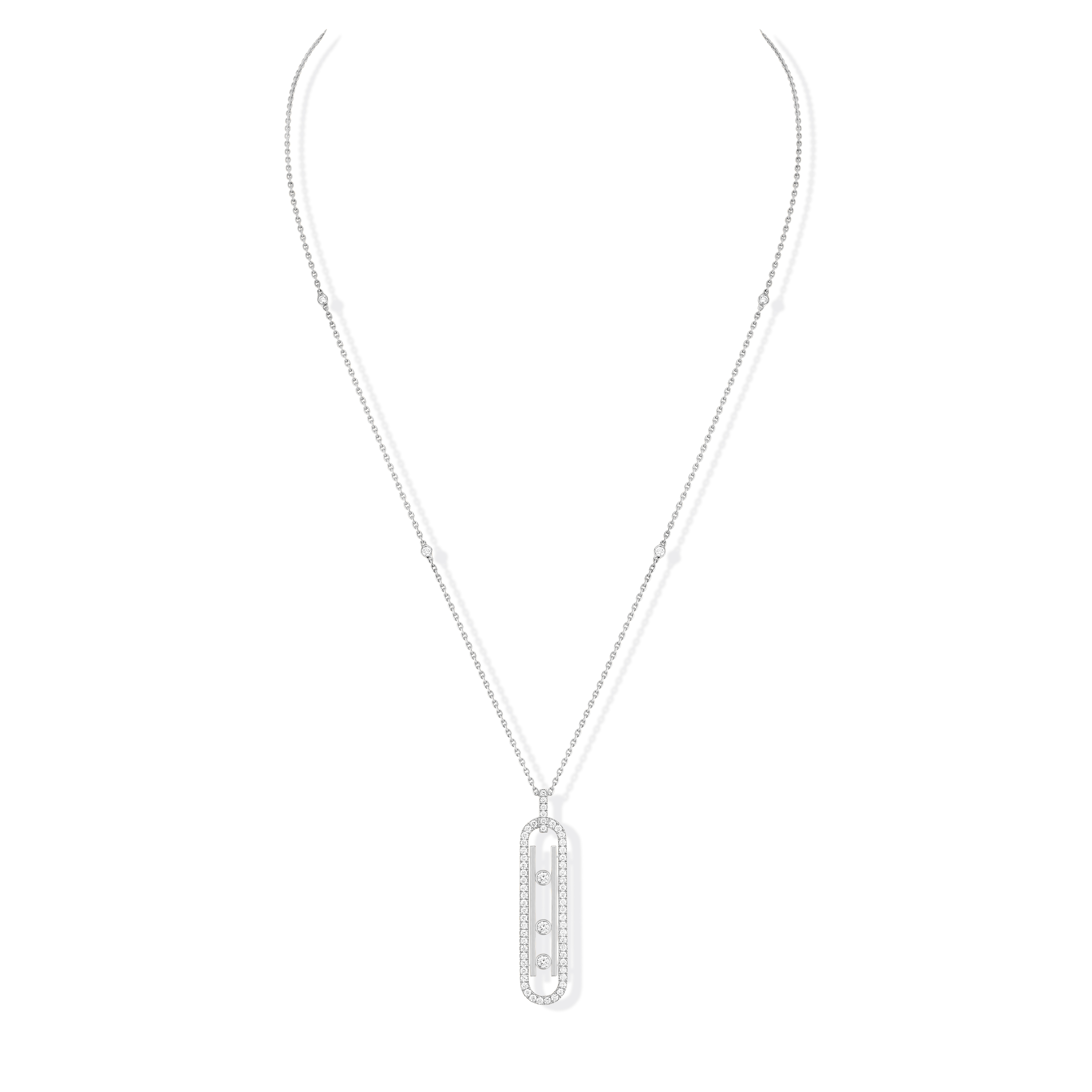 Move 10th Anniversary White Gold Diamond Pendant | Messika | 10032 WG